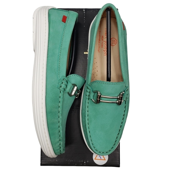Marc Joseph | NIB Lexington Turquoise Nobuck Preppy Leather Loafer Girl's 2.5 - Picture 2 of 14